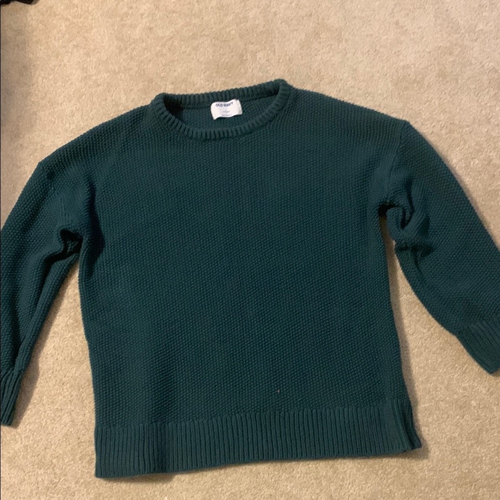 Old Navy Green Crew Neck Sweater Classic Knit Style